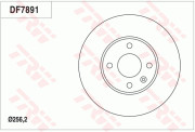 DF7891 Brzdový kotouč TRW