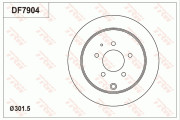 DF7904 TRW brzdový kotúč DF7904 TRW