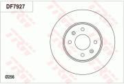 DF7927 Brzdový kotouč TRW