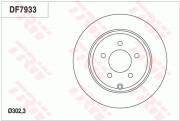 DF7933 Brzdový kotouč TRW