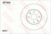 DF7949 Brzdový kotouč TRW