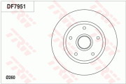 DF7951 Brzdový kotouč TRW