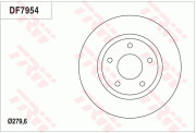 DF7954 Brzdový kotouč TRW