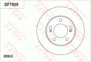 DF7959 Brzdový kotouč TRW