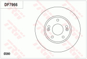 DF7966 Brzdový kotouč TRW