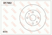 DF7982 Brzdový kotouč TRW
