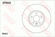 DF8020 Brzdový kotouč TRW