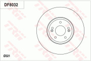 DF8032 Brzdový kotouč TRW