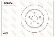 DF8034 Brzdový kotouč TRW