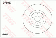 DF8037 Brzdový kotouč TRW