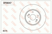 DF8047 Brzdový kotouč TRW