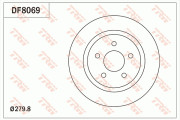 DF8069 Brzdový kotouč TRW