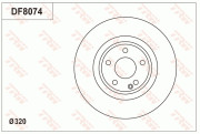DF8074S TRW brzdový kotúč DF8074S TRW