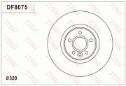 DF8075S Brzdový kotouč TRW