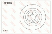 DF8076S Brzdový kotouč TRW