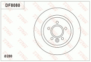 DF8080S Brzdový kotouč TRW