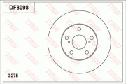 DF8098 Brzdový kotouč TRW