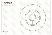 DF8102 Brzdový kotouč TRW