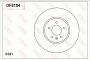 DF8104 Brzdový kotouč TRW