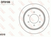 DF8108 Brzdový kotouč TRW