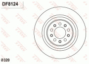 DF8124 Brzdový kotouč TRW