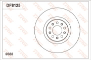 DF8125 Brzdový kotouč TRW