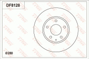 DF8128 Brzdový kotouč TRW