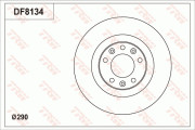 DF8134 Brzdový kotouč TRW