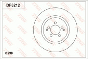DF8212S Brzdový kotouč TRW