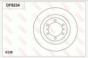 DF8234 Brzdový kotouč TRW