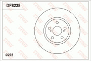 DF8238 Brzdový kotouč TRW