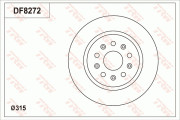 DF8272S Brzdový kotouč TRW