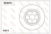 DF8375S Brzdový kotouč TRW