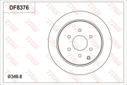 DF8376S Brzdový kotouč TRW