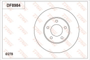 DF8984 Brzdový kotouč TRW