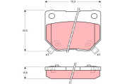 GDB1007DT Sada brzdových destiček, kotoučová brzda DTEC COTEC TRW