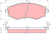 GDB1008DT Sada brzdových destiček, kotoučová brzda DTEC COTEC TRW