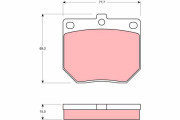 GDB1019 Sada brzdových destiček, kotoučová brzda TRW