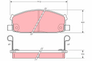 GDB1020 TRW sada brzdových platničiek kotúčovej brzdy GDB1020 TRW