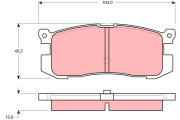 GDB1025DT Sada brzdových destiček, kotoučová brzda DTEC COTEC TRW