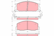 GDB1043 Sada brzdových destiček, kotoučová brzda TRW