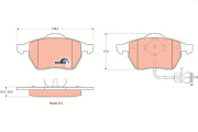 GDB1049 Sada brzdových destiček, kotoučová brzda COTEC TRW