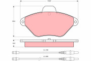 GDB1102 TRW sada brzdových platničiek kotúčovej brzdy GDB1102 TRW