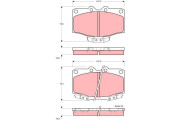 GDB1133DT Sada brzdových destiček, kotoučová brzda DTEC COTEC TRW