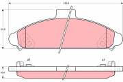 GDB1136 Sada brzdových destiček, kotoučová brzda TRW