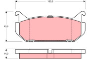 GDB1140DT Sada brzdových destiček, kotoučová brzda DTEC COTEC TRW