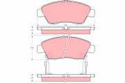 GDB1183 TRW sada brzdových platničiek kotúčovej brzdy GDB1183 TRW