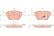 GDB1264 Sada brzdových destiček, kotoučová brzda COTEC TRW