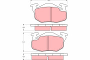 GDB1277 Sada brzdových destiček, kotoučová brzda TRW