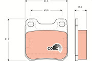 GDB1302 Sada brzdových destiček, kotoučová brzda COTEC TRW